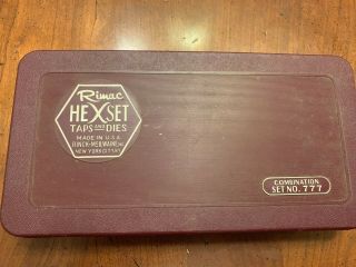 Vintage Rimac Hexset Tap And Die Set No.  777 Complete And
