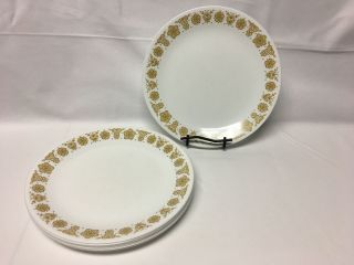 Vintage Corelle Butterfly Gold Dinner Plate Set Of 7