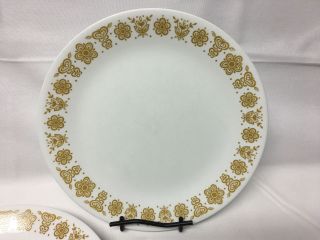 Vintage Corelle Butterfly Gold Dinner Plate Set of 7 2