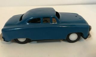 Vintage Pressed Metal Tin Friction Car Made In Japan Toy Blue 5 Inches