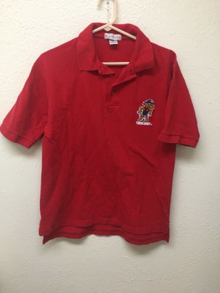 Vintage University Of Arizona Wildcats Wilbur Mens Medium Polo Shirt Tucson 90s
