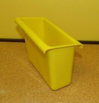 Vtg Rubbermaid Plastic Utensil Silverware Sink Dish Drainer Rack Cup Yellow 2909