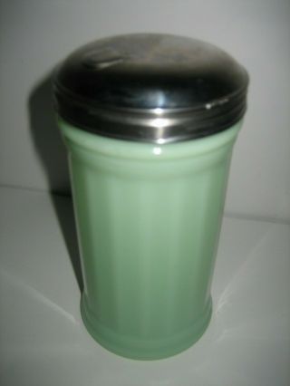Jadeite Vintage Style Green Milk Glass Sugar Dispenser