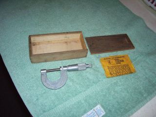 Vintage Great Lakes Stamping & Mfg Co.  Micrometer In Dovetail Box 850