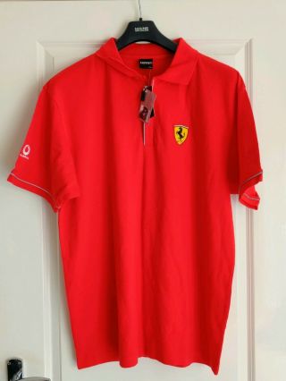 Vintage Ferrari Formula 1 F1 Team Red Shirt Xxl Vodafone.  With Tags.