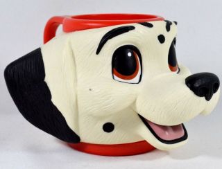 101 Dalmatians Dipstick Figural Mug 3d Cup Disney Dog Vintage Very Rare