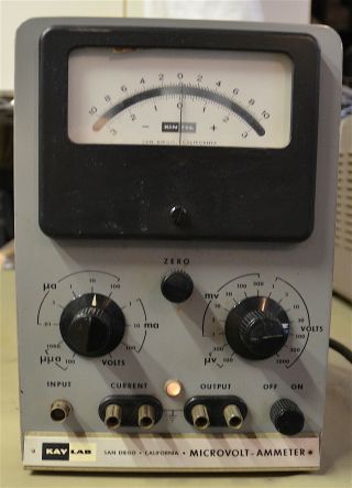 Vintage Microvolt - Ammeter Kay Lab Vacuum Tube Based