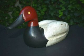 2 Vintage Duck Decoy Hand Carved Painted Wood ' 84 & ' 85 Artist Sign Base 6
