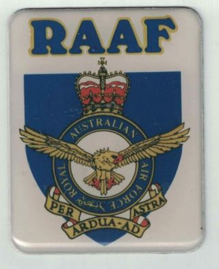 Raaf (royal Australian Air Force) Vintage Fridge Magnet Logo With Crown