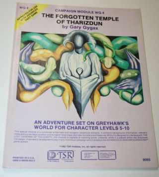 Vtg Advanced D&d Campaign Module Wg4 The Forgotten Temple Of Tharizdun 1982 Tsr