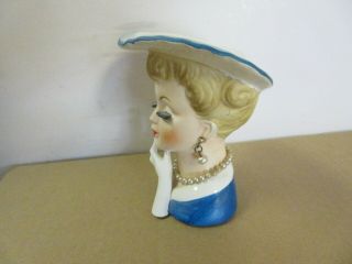 Vintage Lady Head Vase NAPCO WARE A5046 2