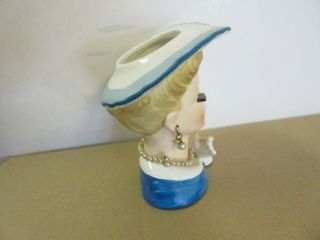 Vintage Lady Head Vase NAPCO WARE A5046 4