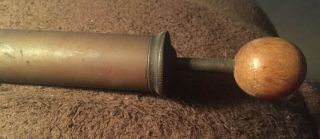 Wooden Handle Vintage Brass/copper Hand Air Pump