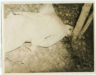 3 Vintage 1949 Police Photos Post Mortem Dead Body In Woods Winston Salem Nc