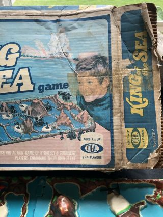 Vintage 1975 Ideal Toy Corp.  Board Game “King Of The Sea” Box All Parts 3
