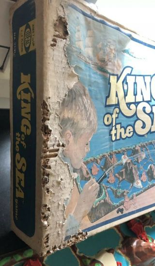 Vintage 1975 Ideal Toy Corp.  Board Game “King Of The Sea” Box All Parts 4