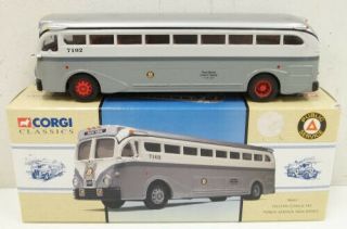 Corgi 98467 1:50 Public Service Jersey Vintage Yellow Coach 743 Bus Ex/box