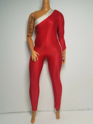 Mattel Red Bodysuit Jumpsuit Barbie Fashionistas Clothes Fashion Curvy Vintage