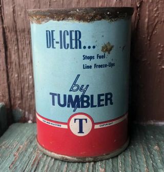 Vintage Tumbler Fuel Line De - Icer Can Baltimore Md Canadian Made Ships Usa