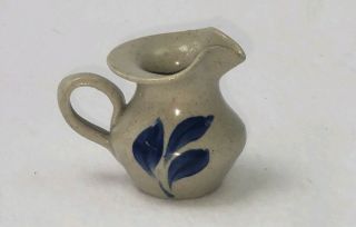 Vintage Williamsburg Pottery Miniature Pitcher Teeny Tiny Micro Stoneware