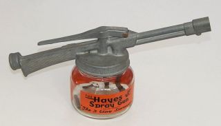 Vintage Hayes Jr Spray Garden Gun With Glass Jar