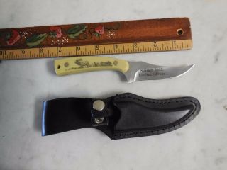Vtg Schrade 2012 Limited Edition Fixed Blade Knife W/ Leather Sheath