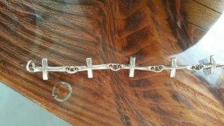 Vintage RLM STUDIO (ROBERT LEE MORRIS) Sterling Silver Cross Bracelet VGVC 2