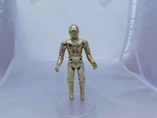 Vintage Star Wars C - 3po Kenner 1977 Shiny Gold With Tight Joints.