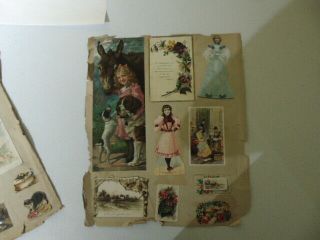 Vintage 4 Pages From An Old Scrapbook - - Very Detailed `