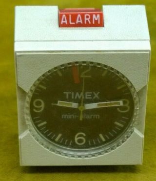 Vintage Timex Mini - Alarm Travel Alarm Clock - Watchmaker Repair Parts