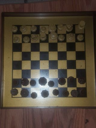 Vintage Mini Travel Chess Set