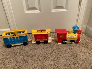 Vintage 1973 Fisher Price Little People Play Family Circus Train 991
