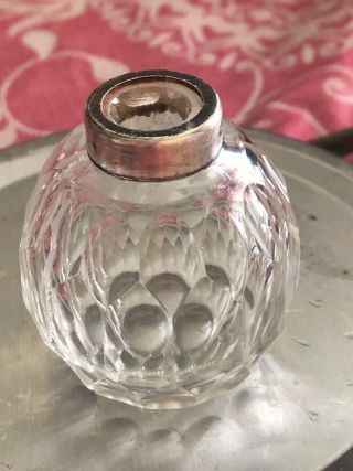Vintage Sterling Silver and Cut Crystal Pepper Shaker 3