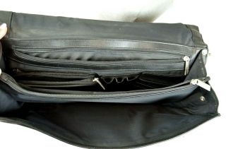 Vintage Kenneth Cole Black Leather Briefcase Laptop Carrying Bag 16 x 12 x 6 2