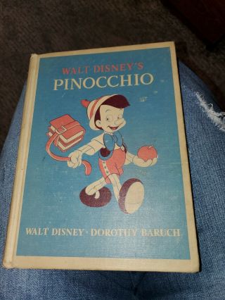 Walt Disney’s Pinocchio Hardcover Vintage 1940