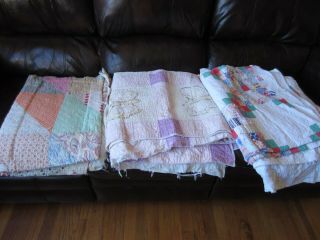 3 Vintage Quilts From Twin To Queen Size