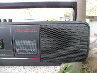 Vintage Hitachi Trk - 640 Hc Boombox Radio Portable Tape Deck Pure Sound Ipod 640
