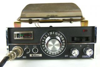 Vintage Alaron B - 1025 FCC XMTR DATA CB Radio With Mic 23 Channel Mobile 2