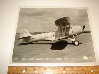 Vintage Military Airplane Aircraft Photo Photograph 8x10 Scout Bomber Landplane