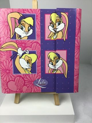 Vintage Looney Tunes Lola Bunny Pink Purple Three Large Ring Book School Binder