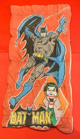 Vintage Kids Batman Sleeping Bag,  1980’s - 53”