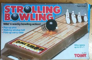 Vintage Tomy Strolling Bowling Game No.  7071 Complete,  Instructions