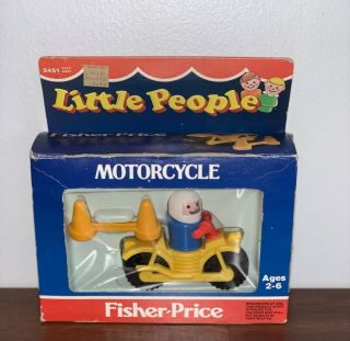 Vintage Fisher Price Little People Motorcycle 2451,