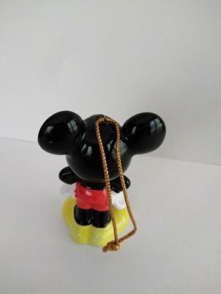 Vintage Mickey Mouse Ceramic Christmas Ornament Holiday Japan Disneyana Gifts 3