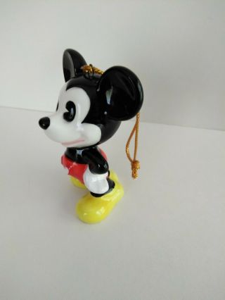 Vintage Mickey Mouse Ceramic Christmas Ornament Holiday Japan Disneyana Gifts 4