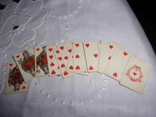 Vintage Miniature Full Deck Of Playing Cards.  Germany.  Perfect For Dollhouse