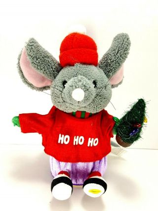 Vintage Gemmy Singing Dancing Christmas Mouse Santa Claus Is Coming To Town