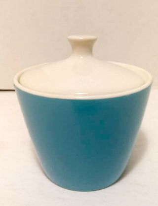Vintage Royal China Blue Heaven Sugar Bowl With Lid