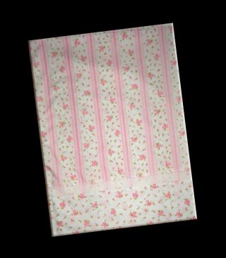 J.  C.  Penney,  Vintage,  Fashion Manor,  Pink Floral Striped,  Twin Flat Sheet