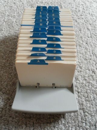 Vintage Rolodex - Model Nvip - 35 With 400 Blank Cards